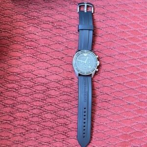 Emporio Armani Black and Silver Men's Watch